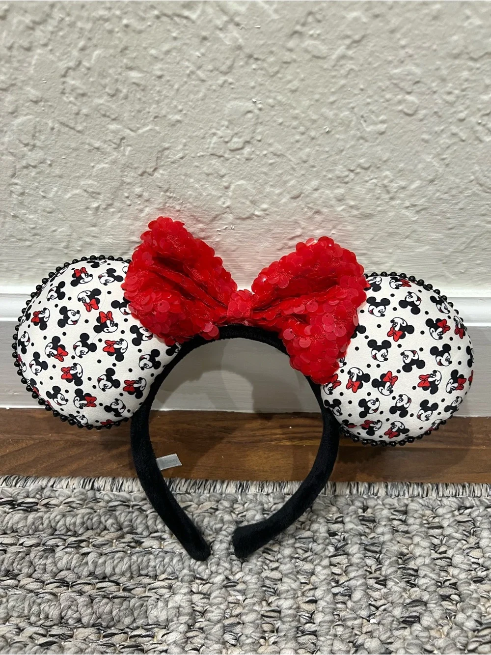 Minnie Mouse Red Sequin Bow Ears